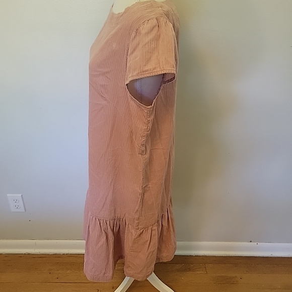 Anthropologie Maeve Corduroy Short Sleeve Dress Pink 12 NWT - Picture 4 of 9